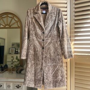 Kenzo 100% cotton Paisley Tapestry Coat